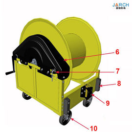 Ống cuộn có thể thu vào tự động Tay quay Bánh xe Điều hòa nhiệt độ trước PCA với máy cuộn ống Cart